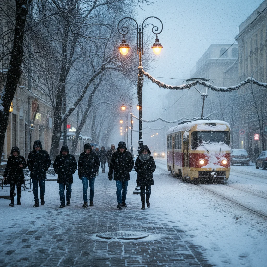 Ninsori și ger anunțate în București în următoarele zile