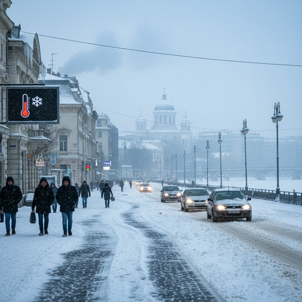 Ninsori și ger anunțate în București: informare specială ANM pentru Capitală