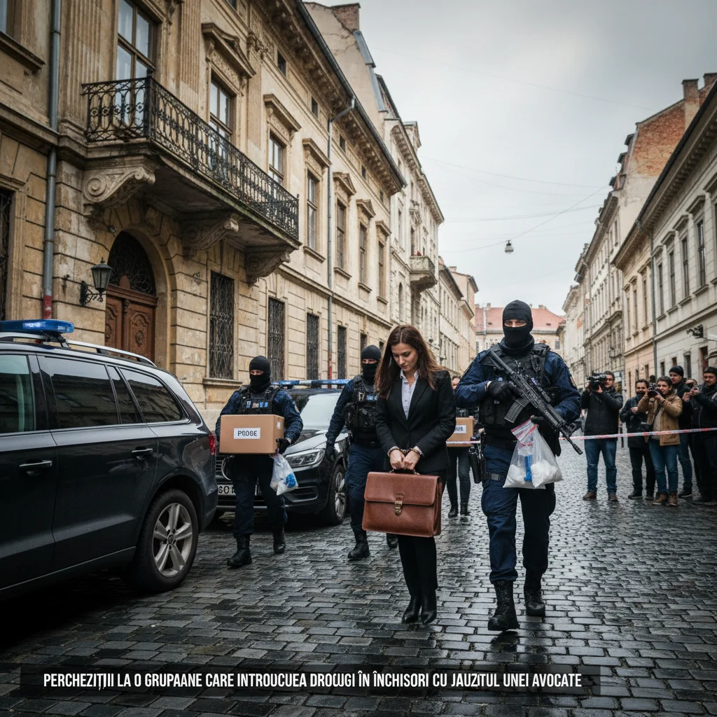 Percheziții la o rețea care introducea droguri în închisori cu complicitatea unei avocate