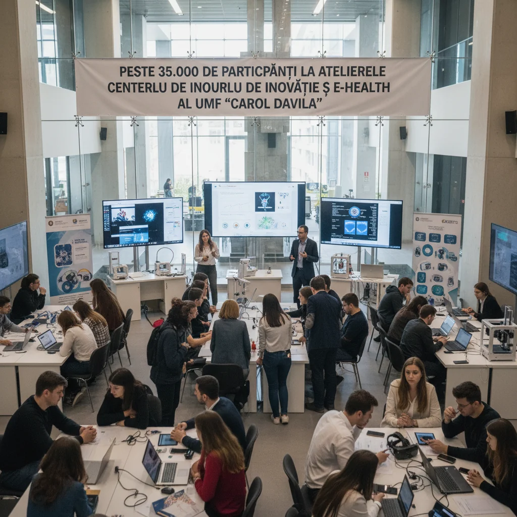 Peste 35.000 de participanți la atelierele Centrului de Inovație și e-Health al UMF Carol Davila din București