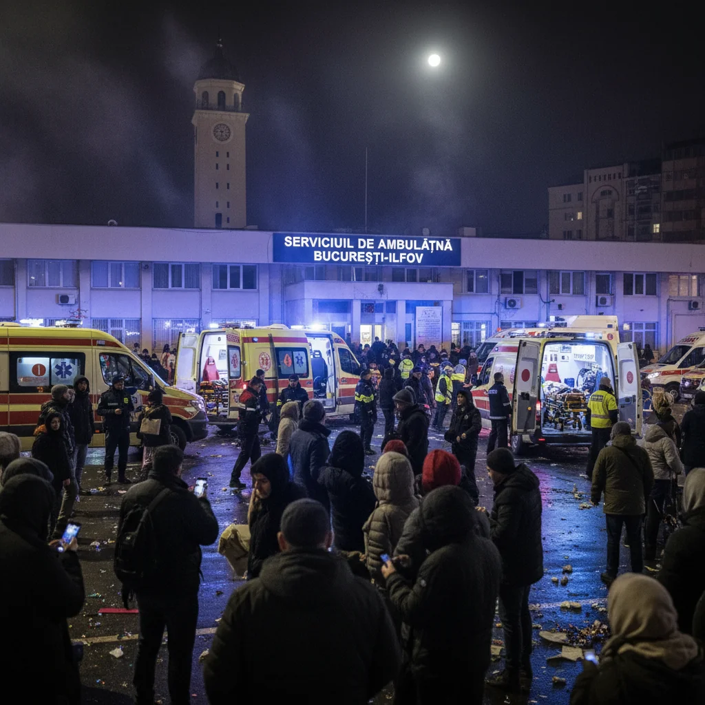 Peste 700 de solicitări la ambulanță în București-Ilfov în noaptea de Revelion
