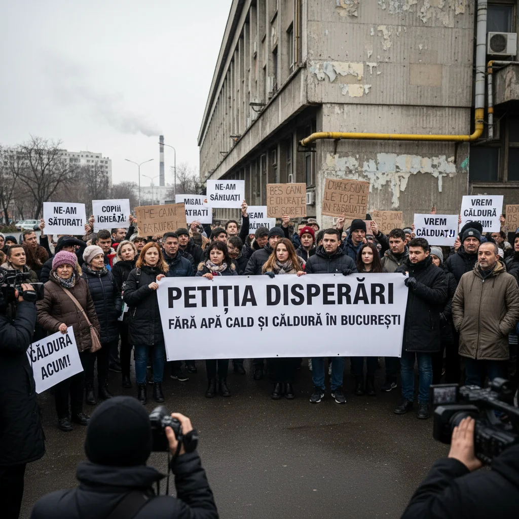 „Petiția Disperării”: locuitori din București cer apă caldă și căldură în plină iarnă