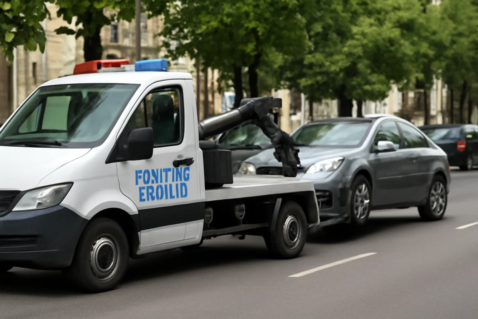 Poliția Locală ridică mașinile parcate ilegal pentru circulație fluentă