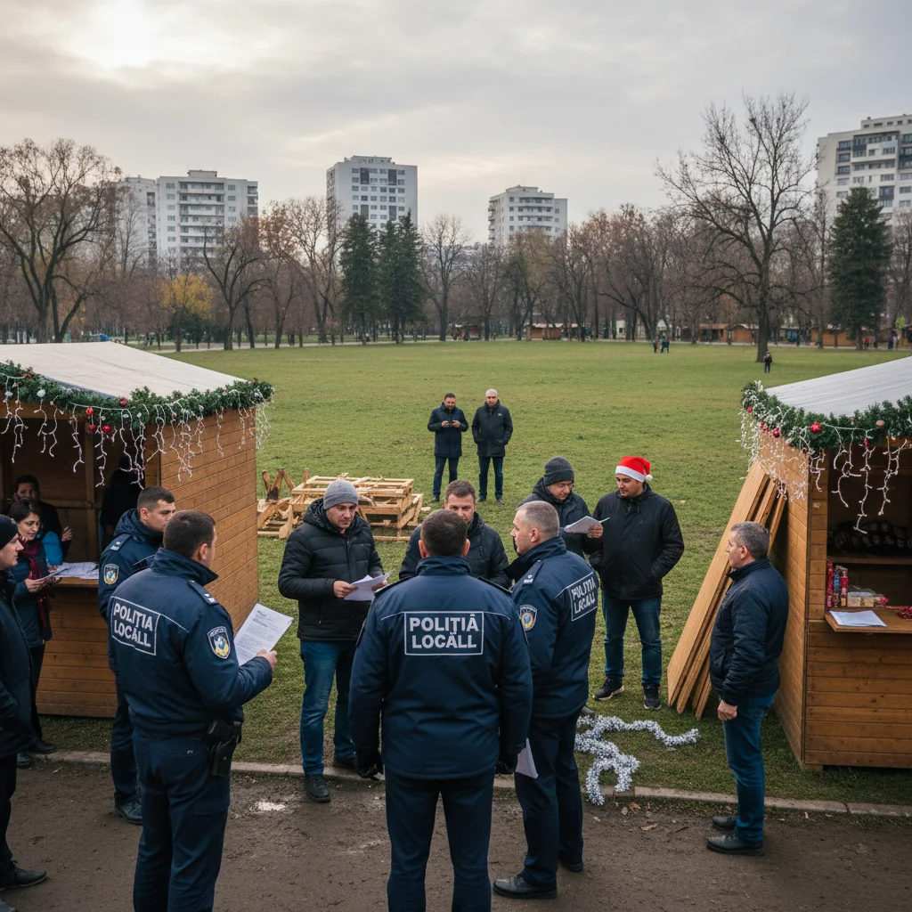 Poliţia Locală Sector 3 amendă organizatorii târgului de sărbători neautorizat din zona retrocedată a Parcului IOR