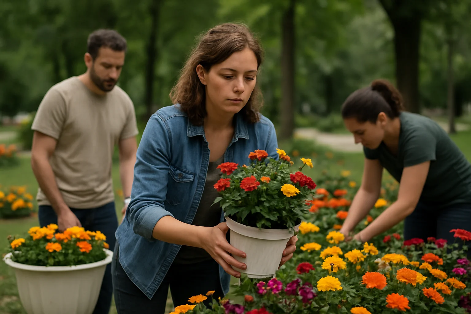 Pregătiri intense pentru West Side Flower Fest în Parcul Drumul Taberei