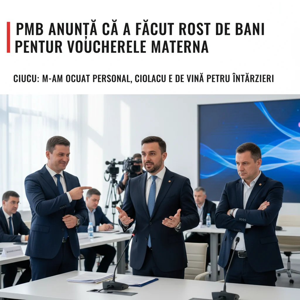 Primăria Capitalei spune că a găsit finanțare pentru Voucherele Materna, iar Ciucu afirmă că s-a implicat direct și îl acuză pe Ciolacu pentru blocajele la plată