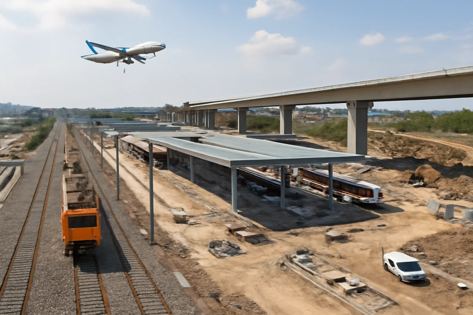 Primul nod intermodal de pe ruta Gara de Nord - Aeroport Otopeni prinde contur!