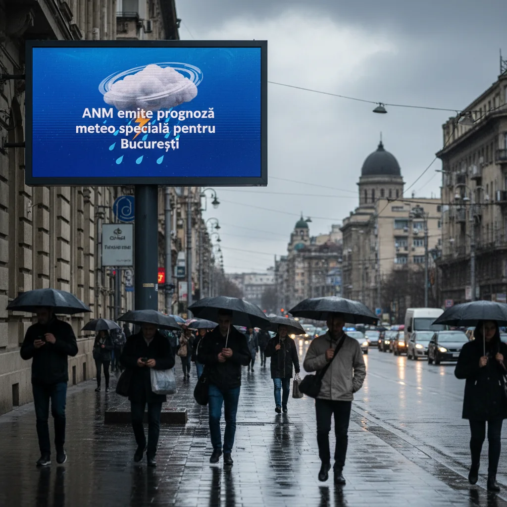 Prognoză meteo specială ANM pentru București, cu temperaturi scăzute și ninsori