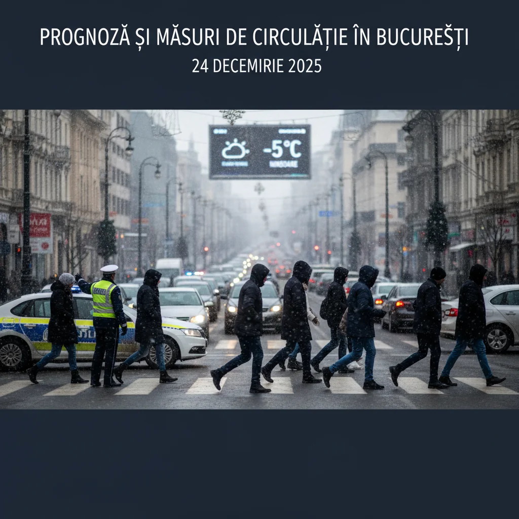 Prognoză și măsuri de circulație în Bucuresti — 24 decembrie 2025