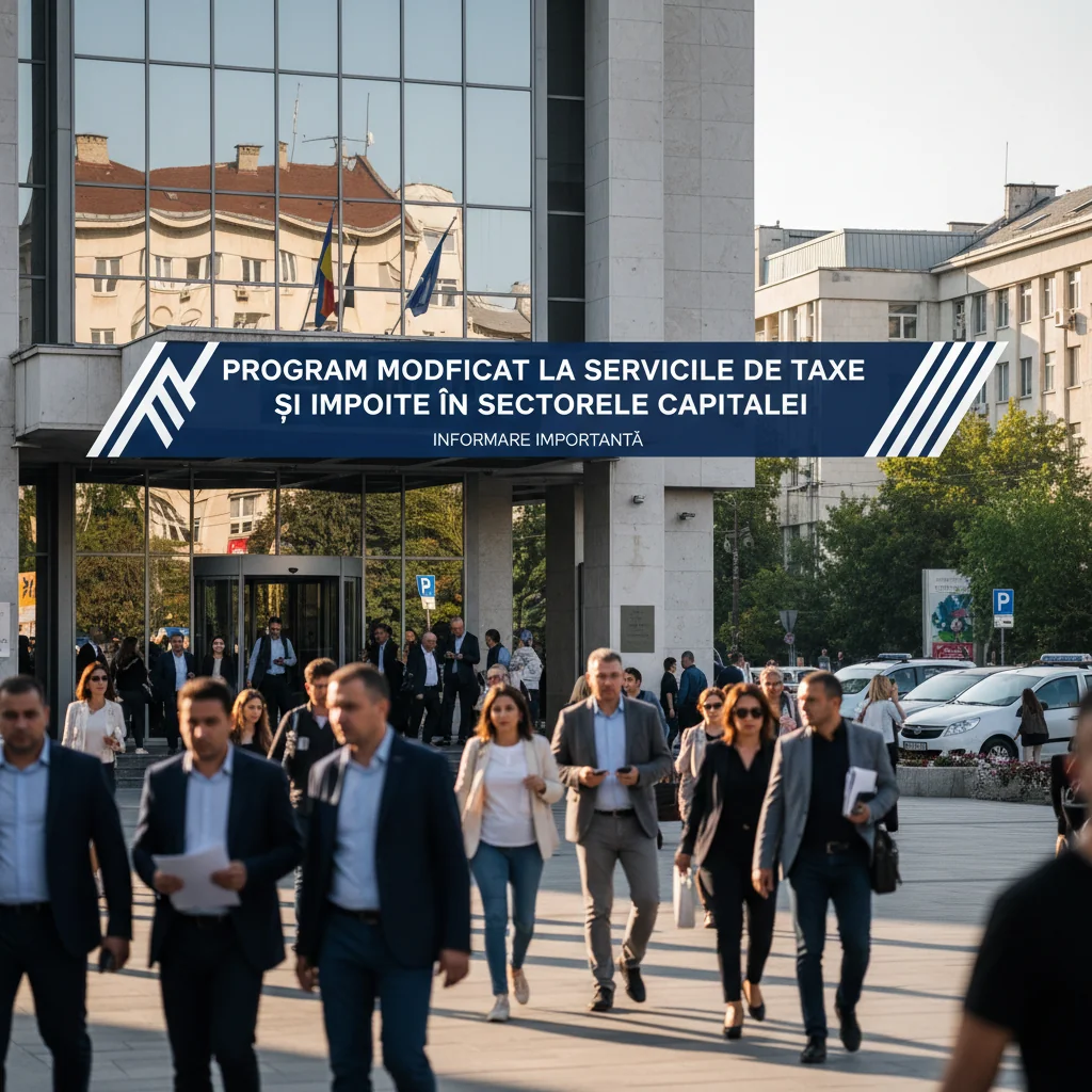 Program ajustat la serviciile de taxe și impozite din București la început de 2026