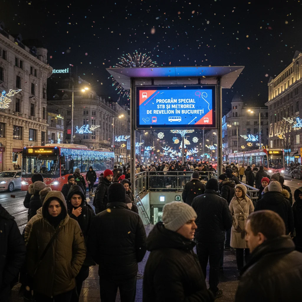 Program special STB și Metrorex de Revelion în București: anunț comun pentru noaptea dintre ani