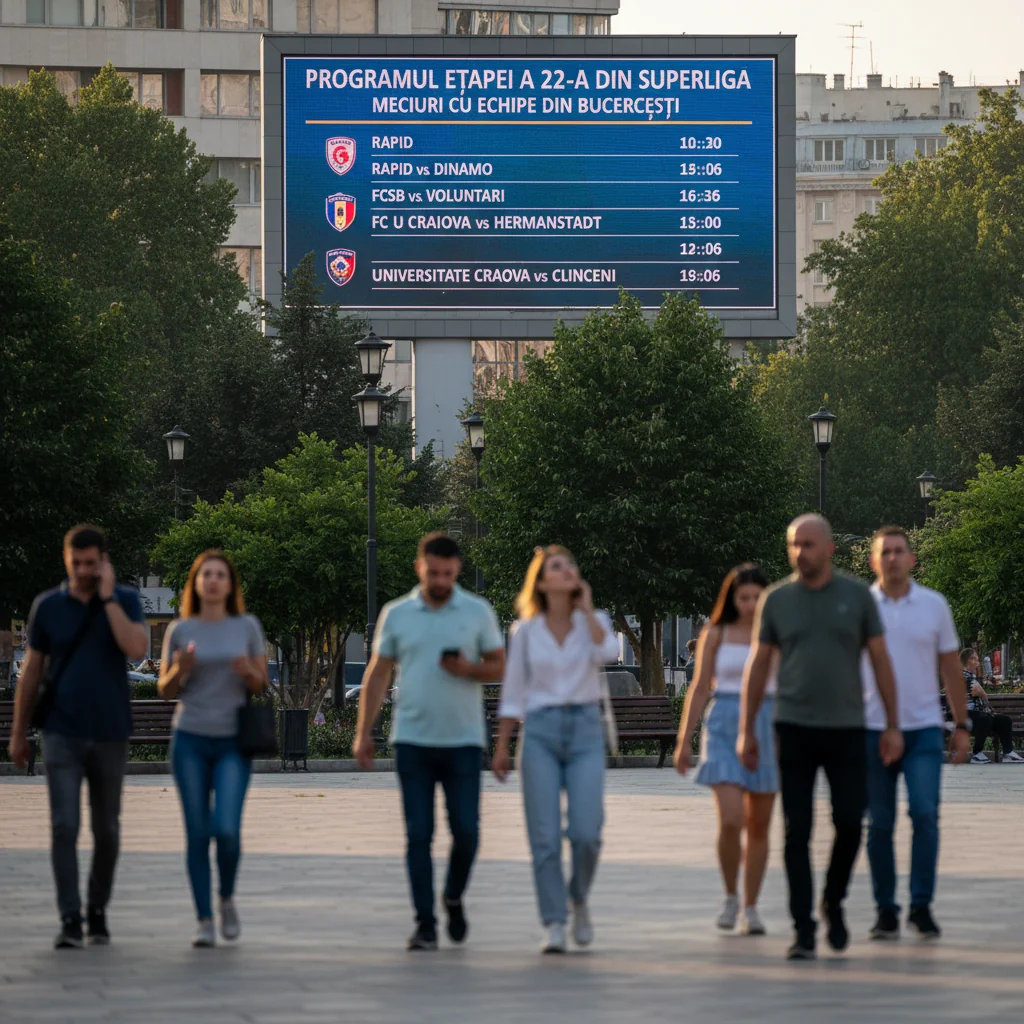 Programul etapei a 22-a din SuperLiga, cu dueluri importante la București