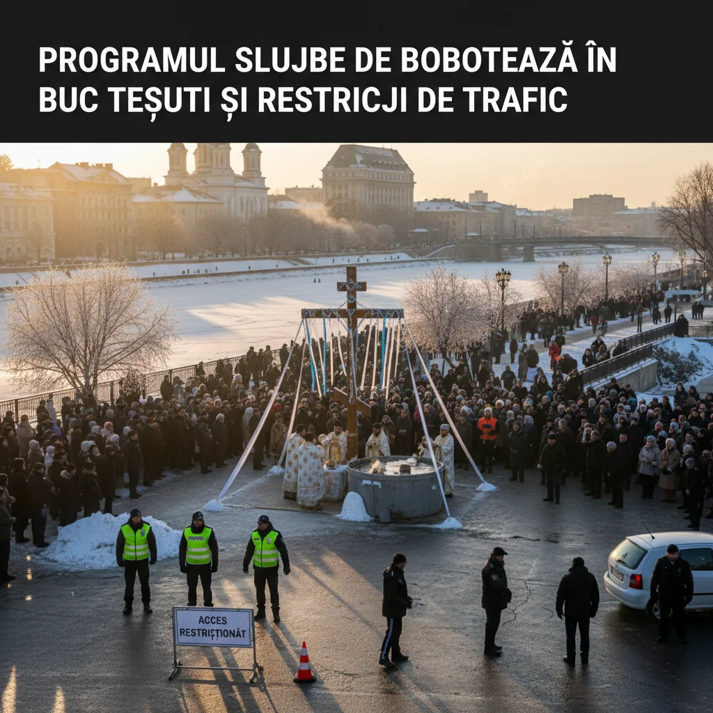 Programul slujbei de Bobotează în București și anunțul privind restricțiile de trafic din 6 ianuarie 2026