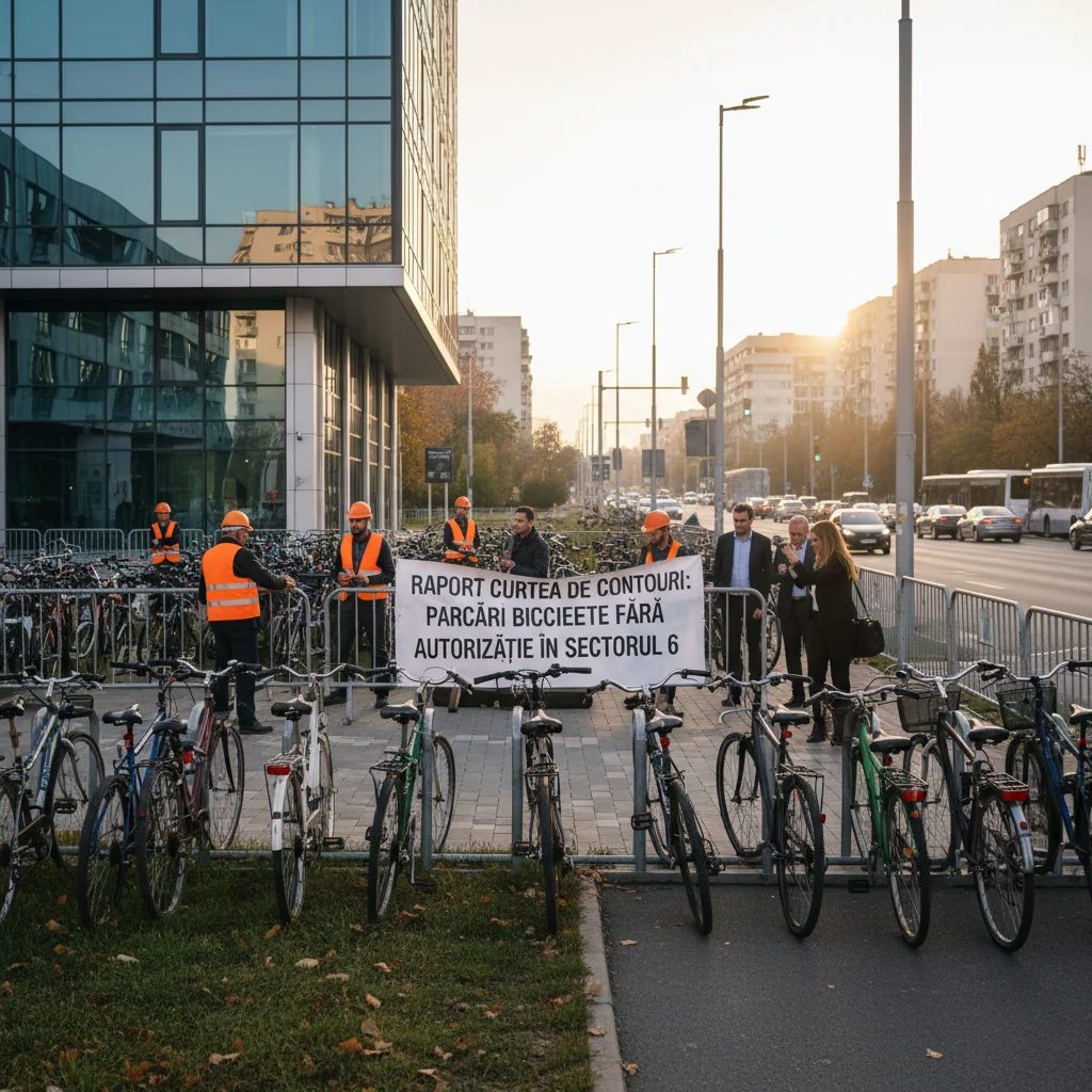 Raport al Curții de Conturi privind parcări de biciclete fără autorizație în Sectorul 6, București