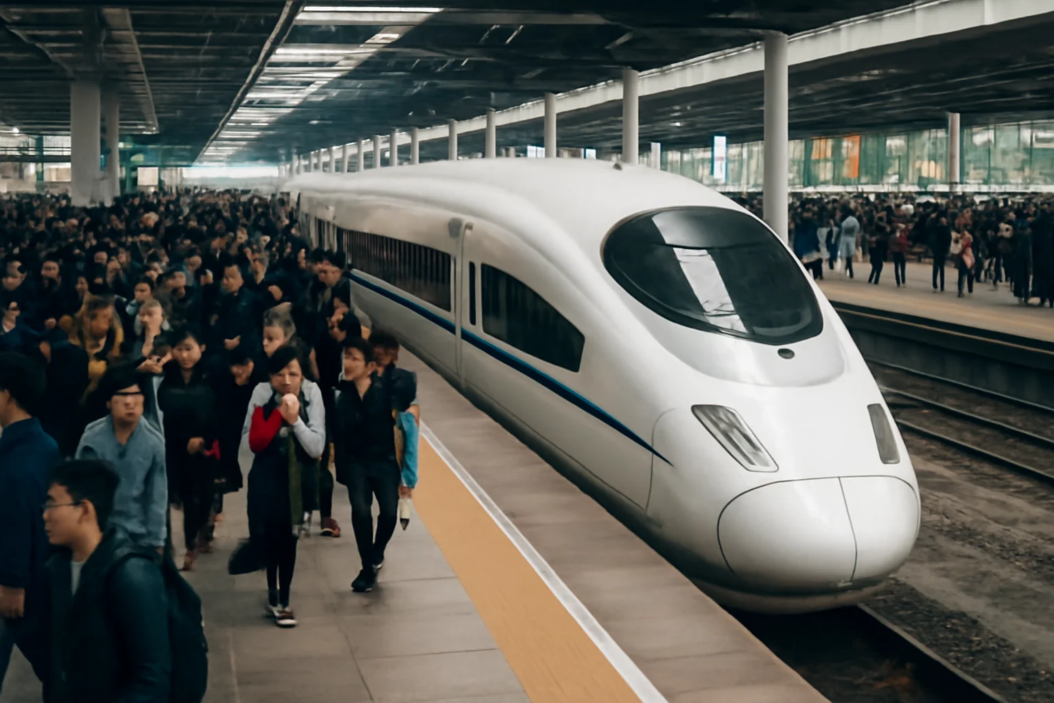 Record în China: 23 de milioane de călătorii cu trenul într-o singură zi