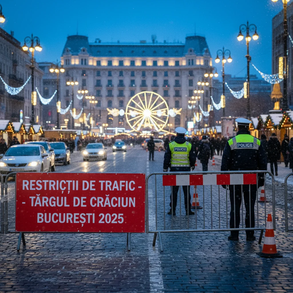 Restricții de trafic în București pentru Târgul de Crăciun 2025: devieri pe liniile 63, 385 și N101