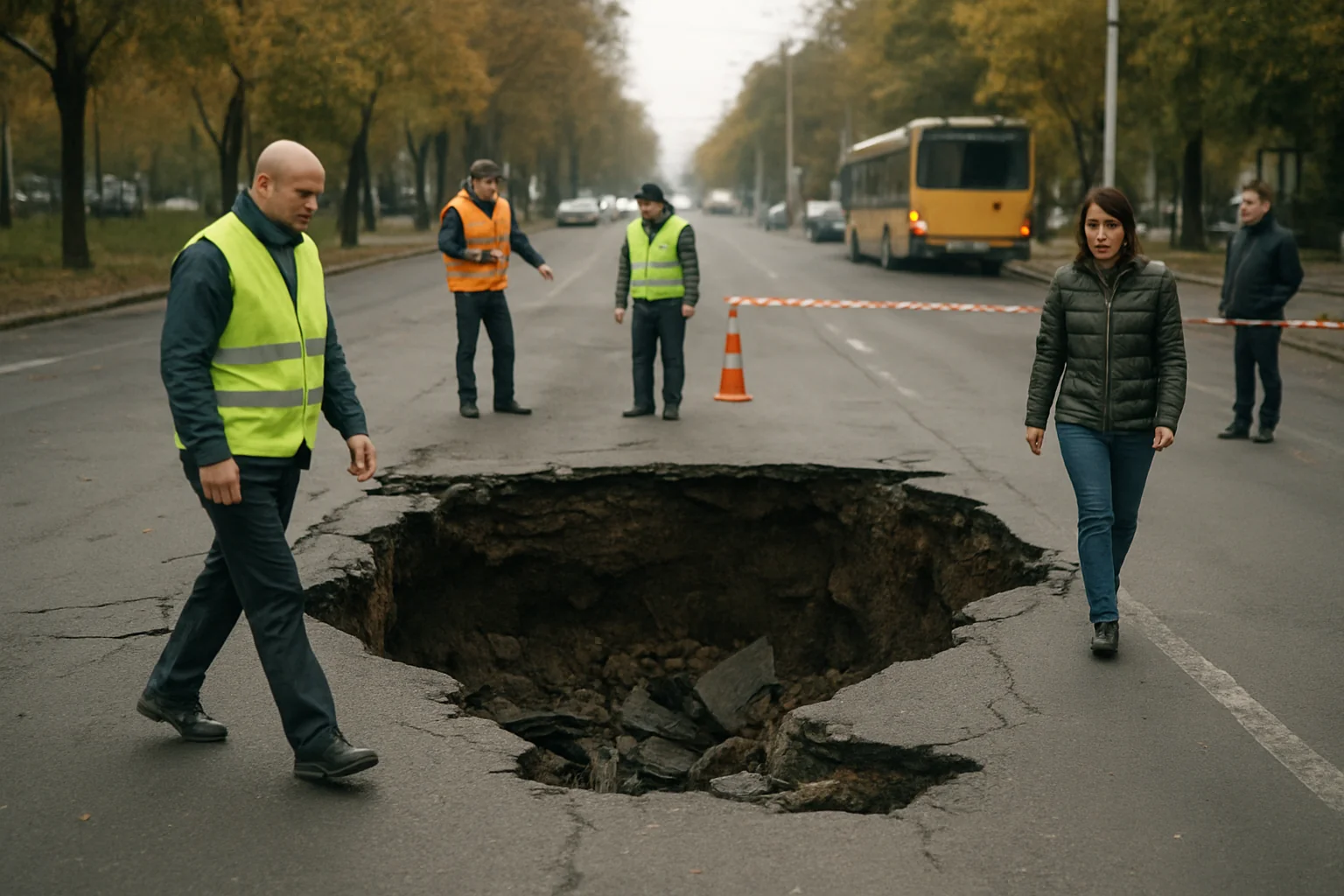 Restricții de trafic pe Bd. Basarabia după surparea asfaltului