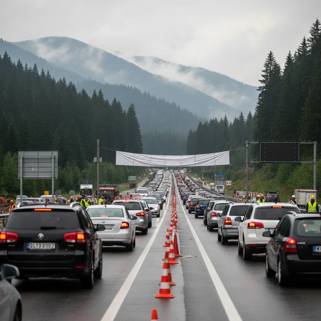 Restricții pe DN1 afectează weekendul la munte pentru o lună