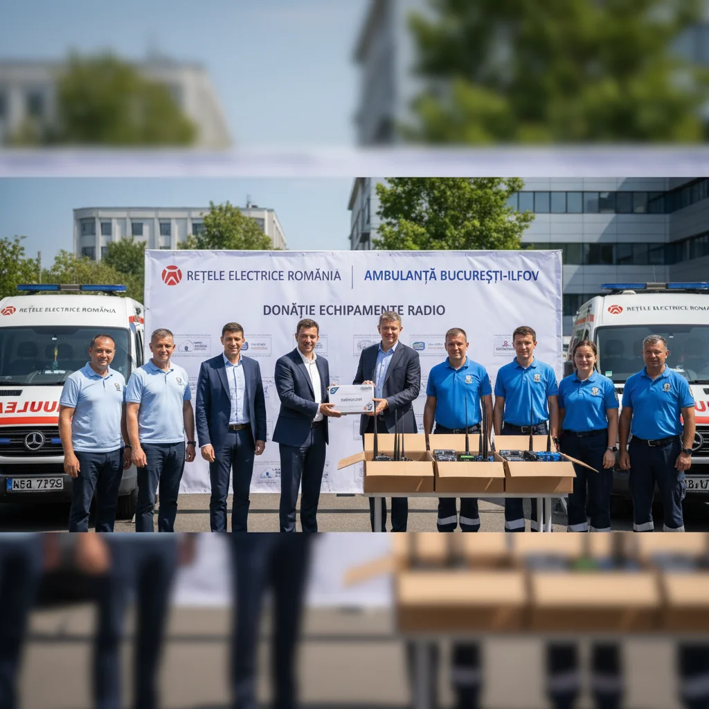 Rețele Electrice România oferă echipamente radio Ambulanței București-Ilfov