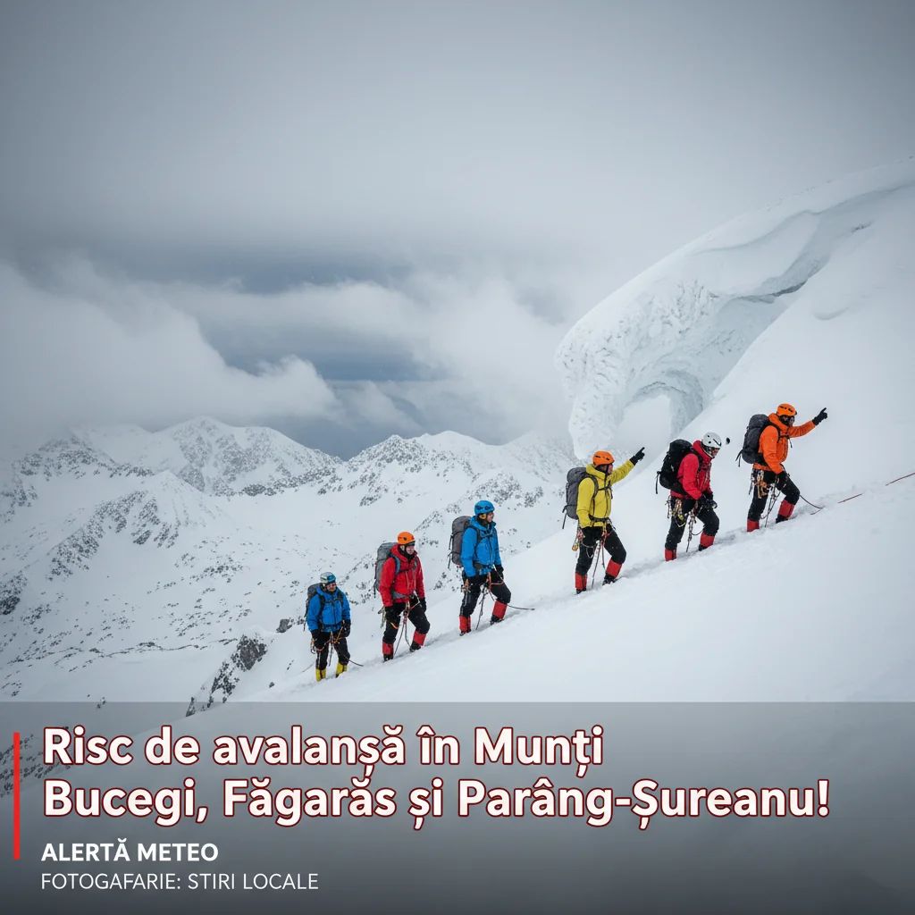 Risc crescut de avalanșă în Munții Bucegi, Făgăraș și Parâng-Șureanu!