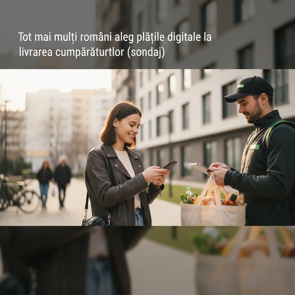 Românii preferă din ce în ce mai mult plățile digitale la livrarea cumpărăturilor – sondaj local