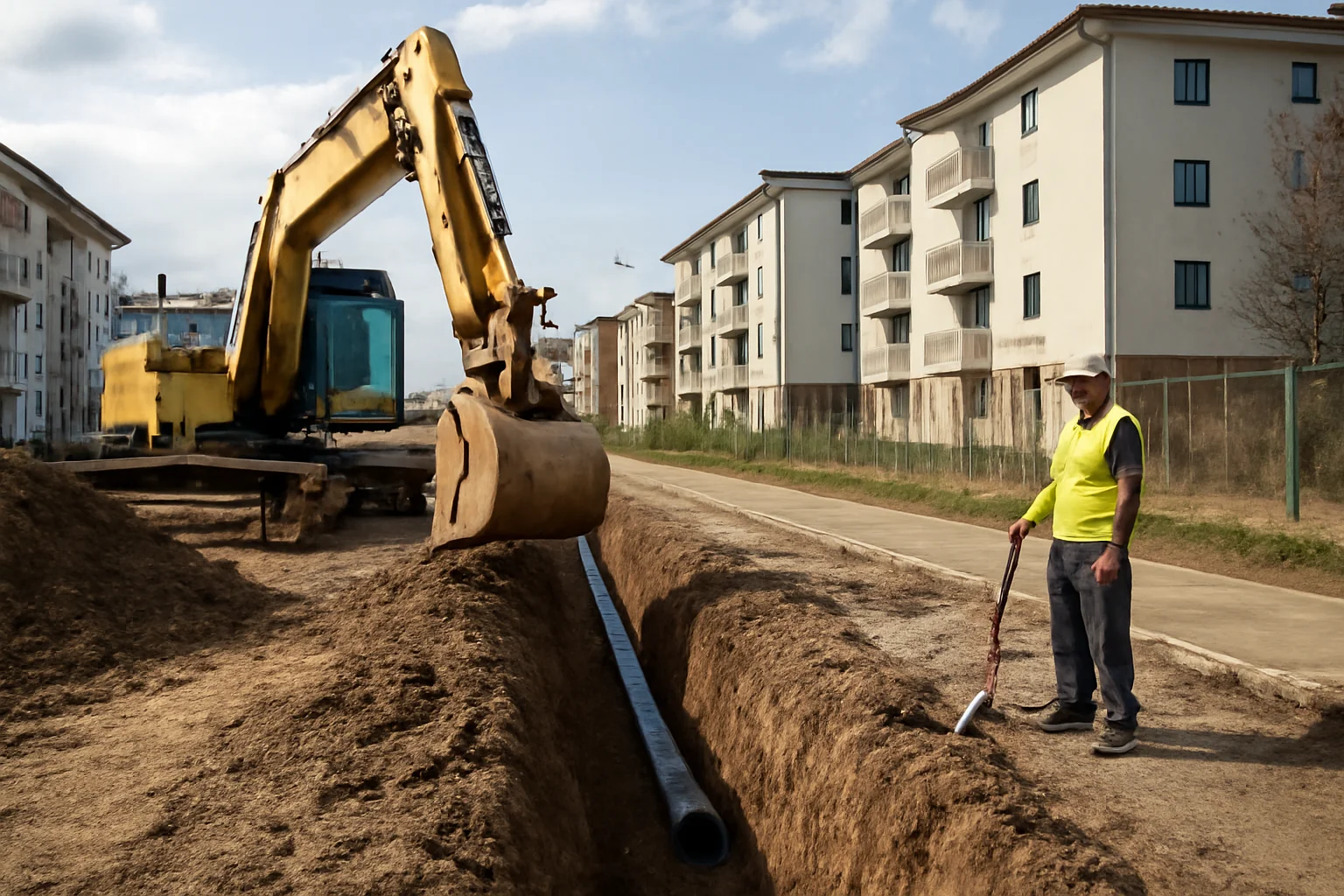 Start lucrărilor de branșament pentru locuințele sociale din Sectorul 6, strada Alexandru Ivasiuc