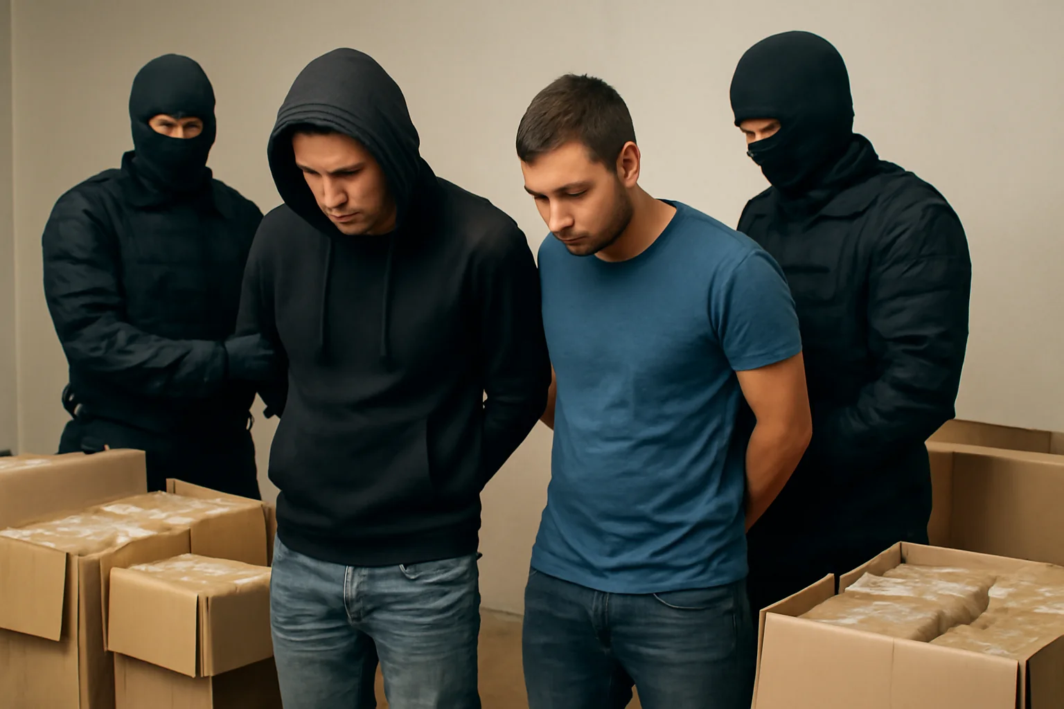 Suspecți reținuți pentru contrabandă cu aproape o tonă de tutun transportată prin curierat