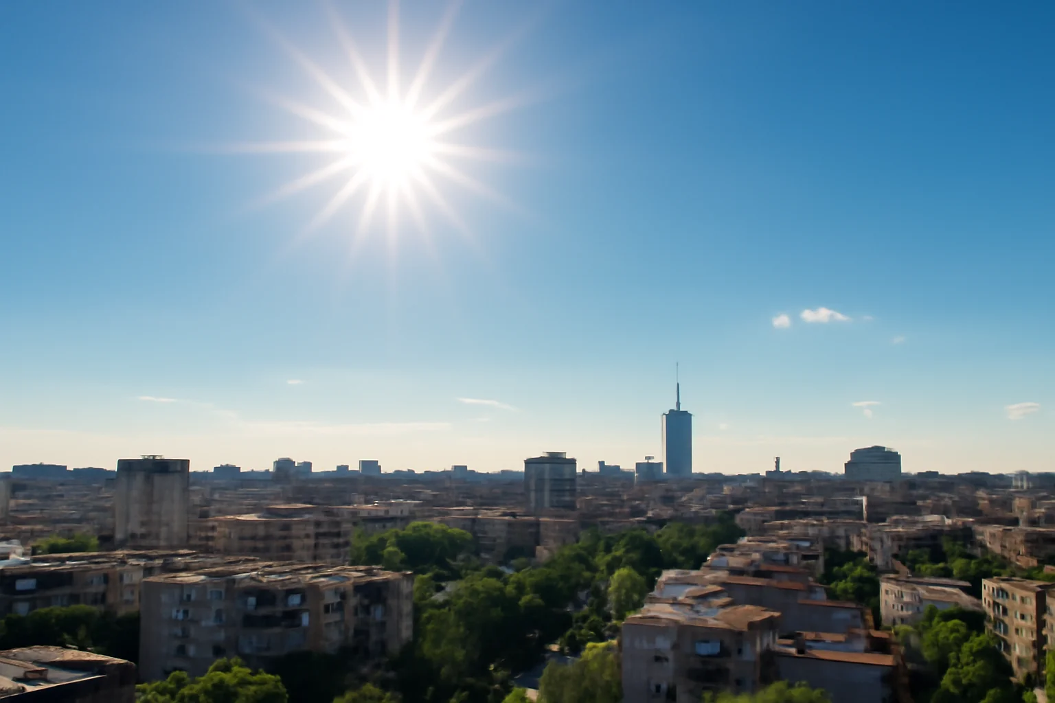 Temperaturi de până la 37°C și disconfort termic ridicat în Capitală, cu cer senin și vânt slab moderat