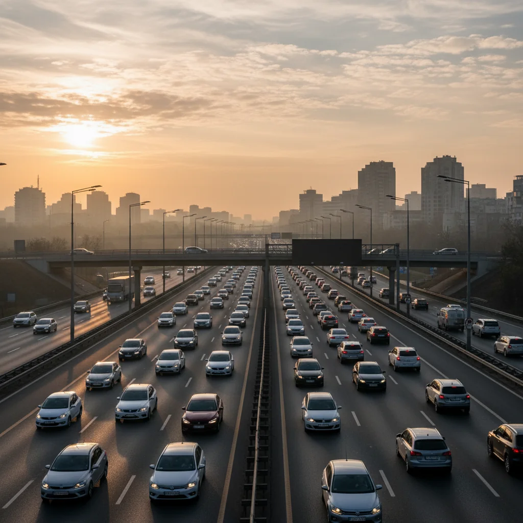 Trafic fluid pe autostrăzile care pornesc din București la ora 07:00, anunță Poliția Română