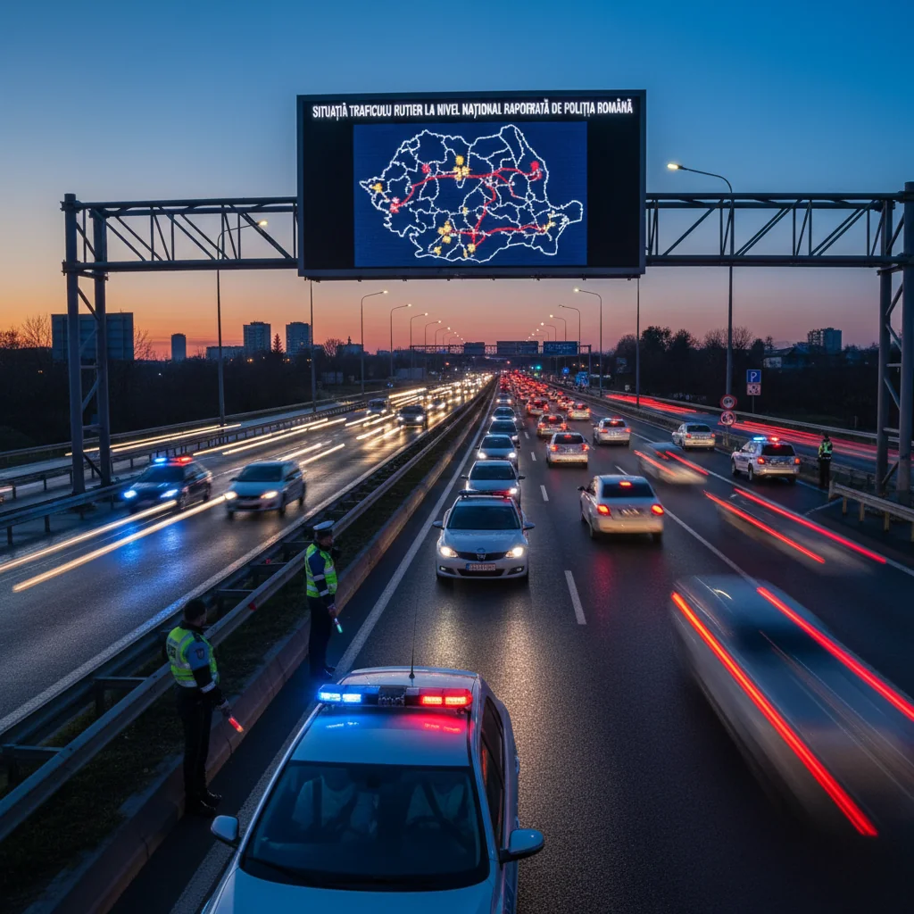 Trafic rutier fără blocaje majore la nivel național, anunță Poliția Română. Situația în București