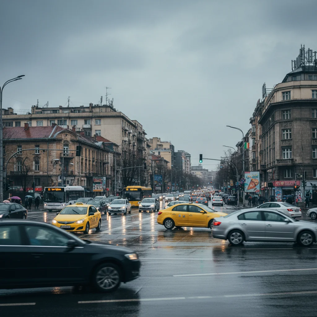 Trafic rutier în București și împrejurimi: carosabil umed, fără drumuri naționale închise