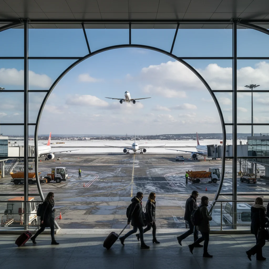 Traficul aerian revine la program normal pe aeroporturile din București după viscol