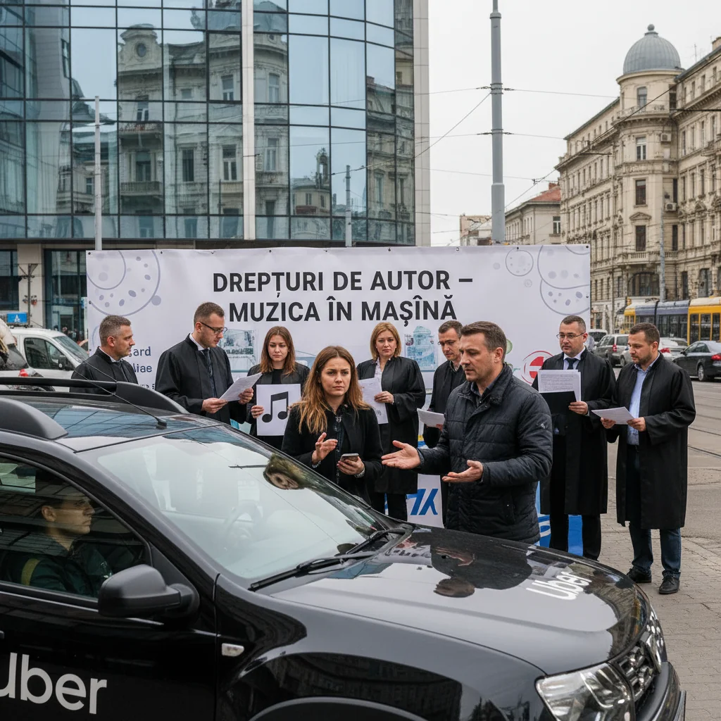 Uber România, amendată cu milioane de lei pentru drepturi de autor muzicale în mașini