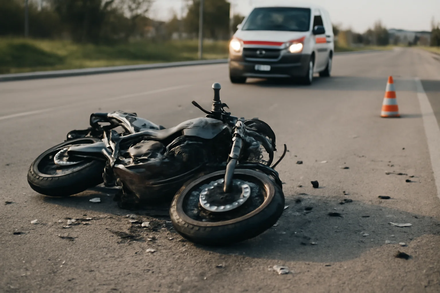 Un adolescent a condus o motocicletă şi a produs un accident în Baia Mare. Băiatul a ajuns la spital
