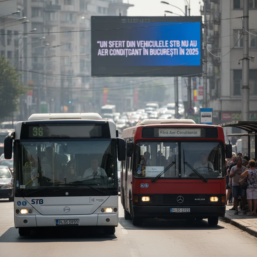 Un sfert din vehiculele STB circulă fără aer condiționat în București în vara lui 2025