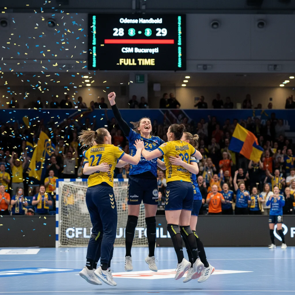 Victorie clară pentru CSM București la Odense în Liga Campionilor la handbal