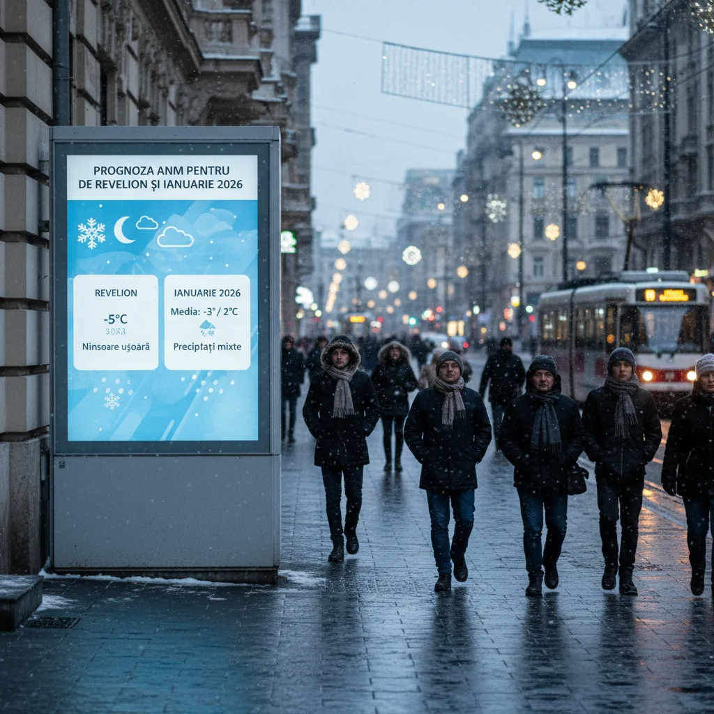 Vreme mai blândă de Revelion în București: prognoza ANM pentru începutul lui ianuarie 2026