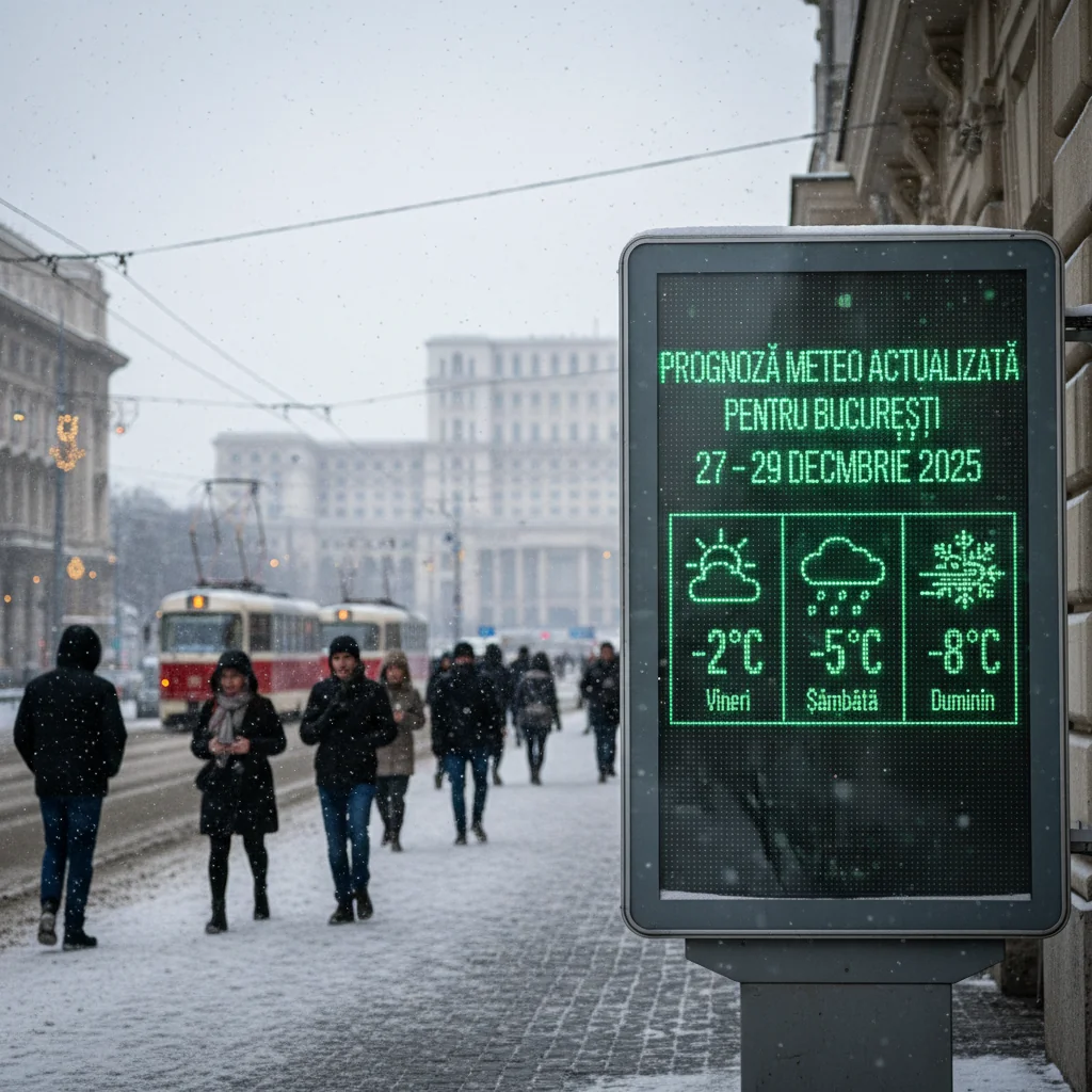 Vreme rece și ceață în București la final de decembrie 2025, sub atenționare de temperaturi scăzute