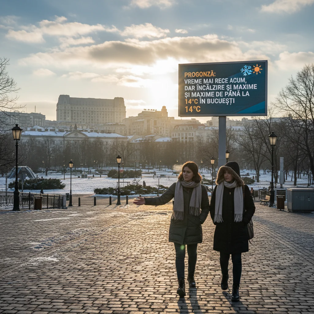 Vreme schimbătoare în București: răcire temporară, apoi încălzire cu maxime de până la 14°C