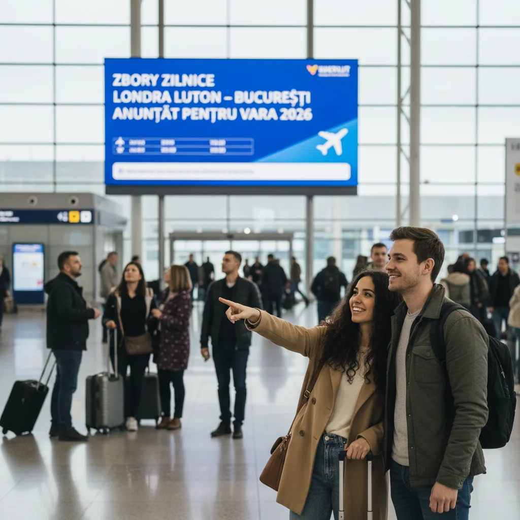 Zbor zilnic Londra Luton – București anunțat pentru vara 2026 de o companie aeriană din București